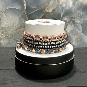 ✨ Bomb Party – A Rose Gold Melody Bracelet Set  - Edgy and Glamorous✨
